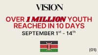 over 1 million youth reached in 10 days