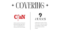 the cover of a magazine with the words covering and jesus